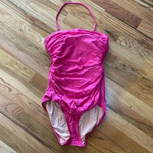 Fuchsia JCrew Rouched One piece